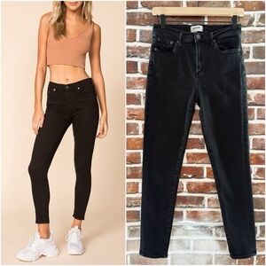 AGOLDE Sophie Mid Rise Ankle Skinny in “Sane” (Black), Size 27